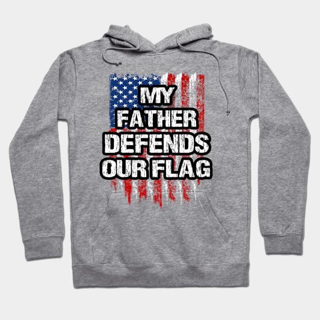 American Flag Military Clothing To Salute Veteran Father Hoodie by Macy XenomorphQueen